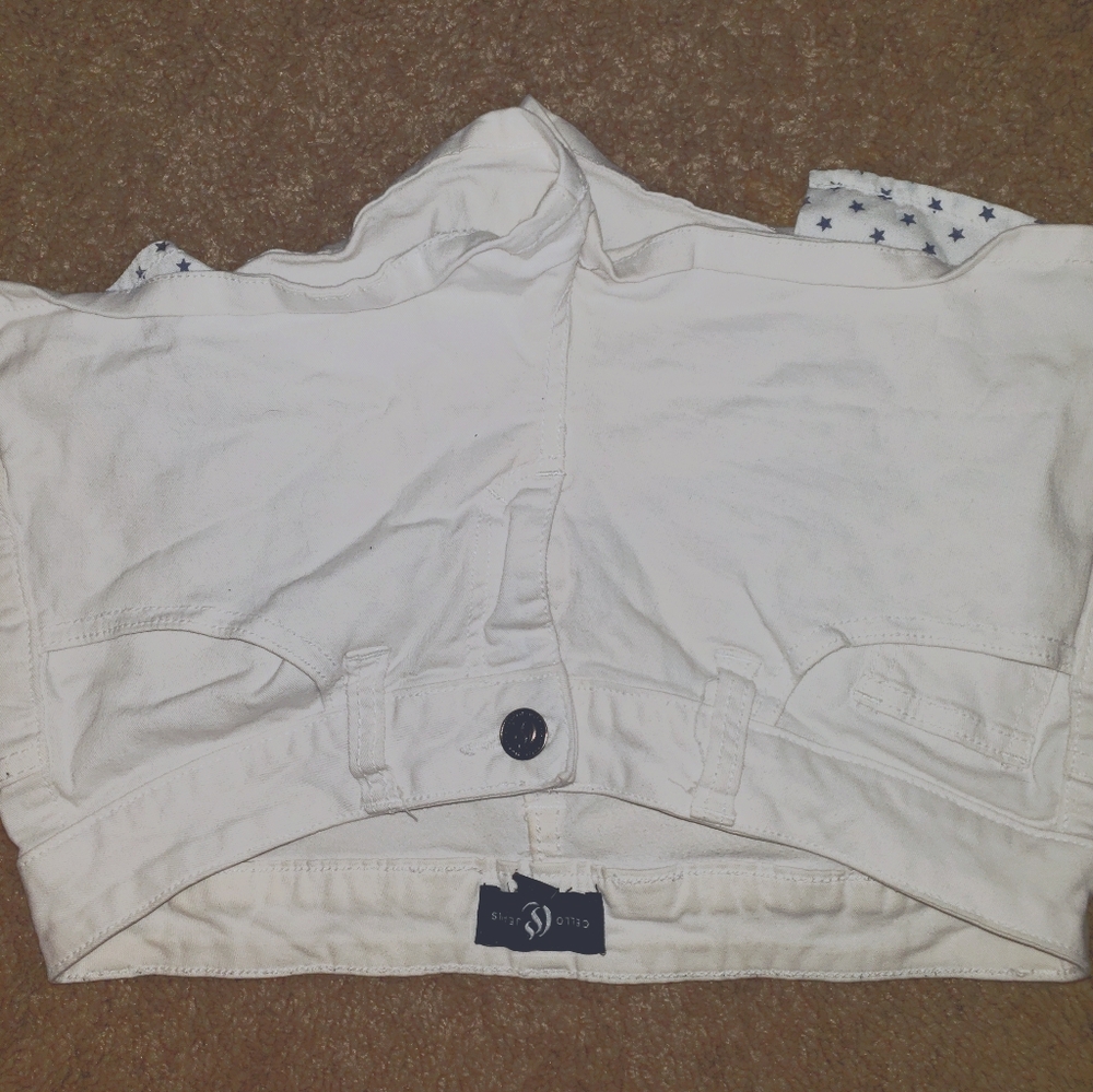 White Jean shorts